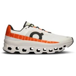 On Running On Cloudmonster Hardloopschoenen - Undyed-White & Flame -Lichtvoetig on cloudmonster men running shoe undyyed white flame 2 1531542